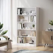 Cremorne – Modern White Natural Wood Bookcase