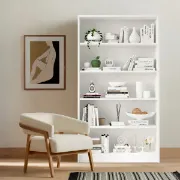Cremorne – Modern White Natural Wood Bookcase