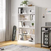 Cremorne – Modern White Natural Wood Bookcase