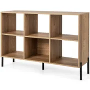 Levo – Modern Natural Wood 6-Cube Display Bookcase