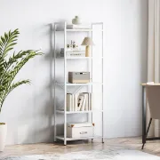 Volaro – Metal Frame Display Unit with Wooden Shelves