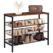 Liora - Natural Wood Shoe Storage Unit with Metal Frame
