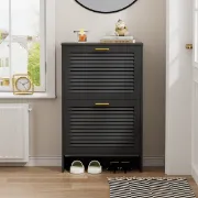 Solène – Modern Natural Wood Shoe Cabinet