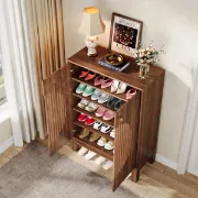 Cirvelle - Modern Natural Wood Shoe Cabinet