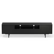 Noiré TV Stand with a Minimal Design – Natural Wood & Metal Legs