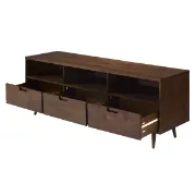 Cavaro – TV Stand with Triple Drawer Storage Design – Natural Wood
