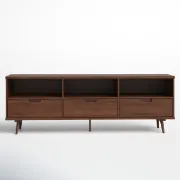 Cavaro – TV Stand with Triple Drawer Storage Design – Natural Wood