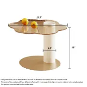 Eclipse – Modern Coffee Table Set with Marble-Effect Top – Natural Wood