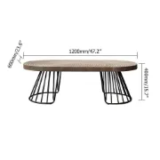 Ravine Coffee Table – Natural Wood with Sculpted Rings