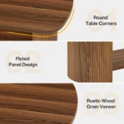 Oria – Modern Coffee Table with Storage Shelf – Natural Wood