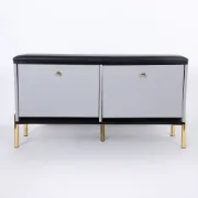 صورة Arvo Upholstered Wood Storage Bench