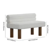 Picture of Liora Upholstered Bench with Rounded Backrest