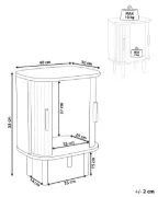 صورة .كاميل طاولة جانبية- من الخشب الطبيعي