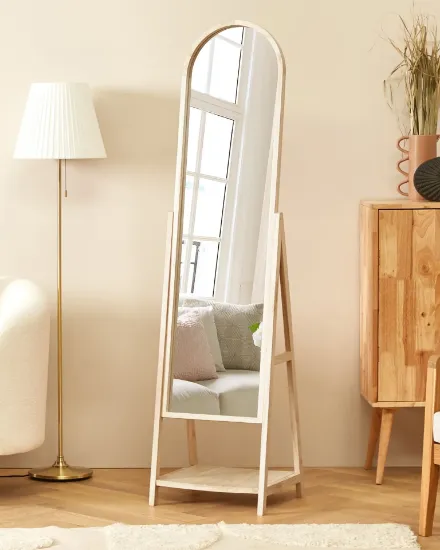 Picture of Vérité Floor Mirror- Natural Wood.