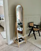 Picture of Vérité Floor Mirror- Natural Wood.