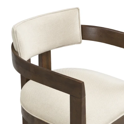 Aurex – Elegant Dining Set | Natural Wood with Golden Accents